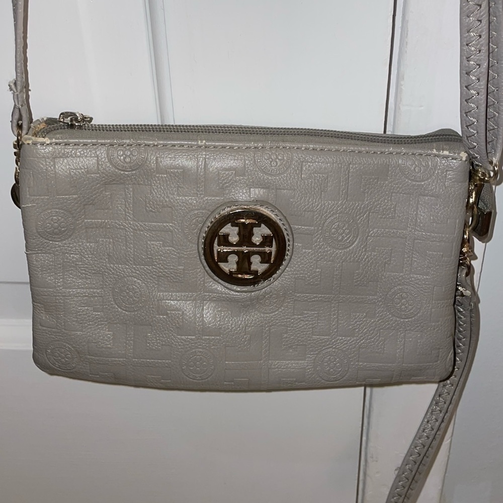 Tory Burch Style Leather Crossbody